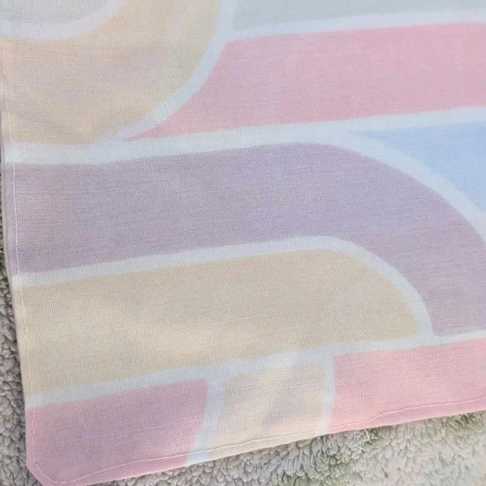 Vintage pastel Rainbow arch geometric print pillowcase‎ kawaii